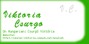 viktoria csurgo business card